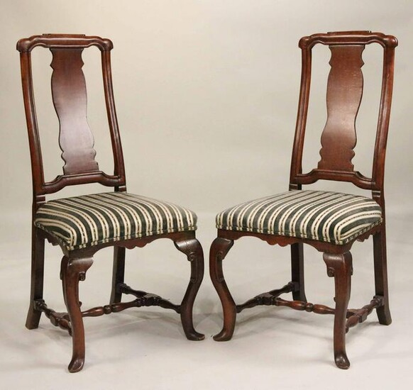 Pair of Baroque Beechwood Side Chairs