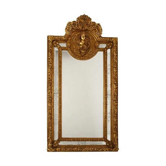 Pair of Louis XVI Style Giltwood Mirrors.