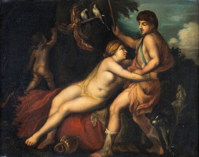 Pittore del XVIII secolo Venere e Adone (da Alessandro Varotari detto il...