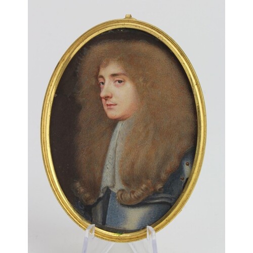 Portrait miniature depicting the Earl of Arran. 17th Century...
