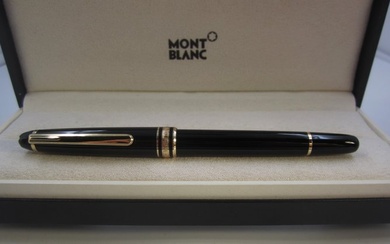 Pregiata Montblanc Meisterstuck 163 rifiniture oro - Ottime condizioni - Roller ball pen