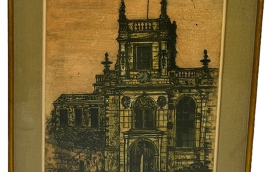RICHARD BEER (1928-2017): AN ETCHING OF TRINITY COLLEGE OXFORD,...