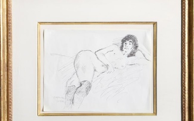 Raphael Soyer, Untitled - Nude Study I, Ink on paper