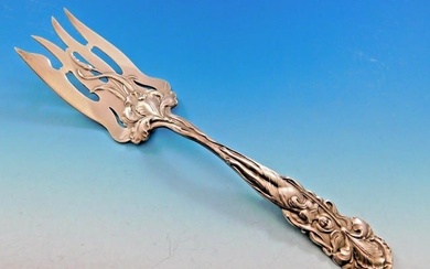 Raphael by Alvin Sterling Silver Cold Meat Fork Large 9" Floral Figural Woman