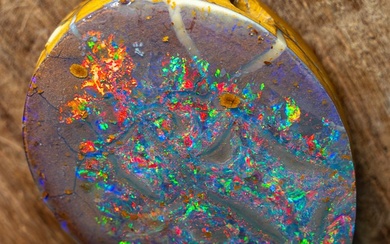 Rare Natural Polished Boulder Opal Pendant Pendant 65,535ct- 13.11 g