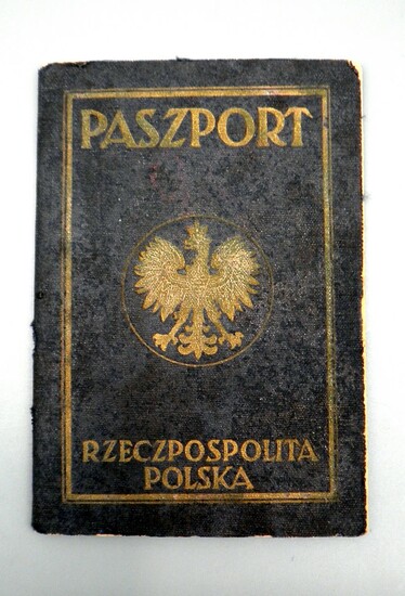 Rare Polish Travel Certificate Passport of a Jewish Woman Who Immigrated to The Land of Israel