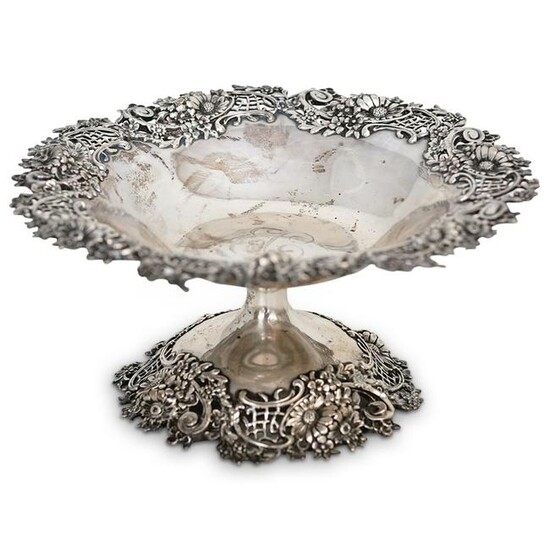 Reticulated Sterling Compote Dish