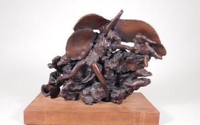 Reuben Nakian Bronze 'Leda, Swan and Dolphins'