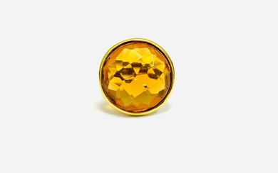 Ring - 18 kt. Yellow gold - 5.00 tw. Citrine
