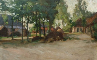 Roland Lary (1855-1933) - Landschap met boerderijen