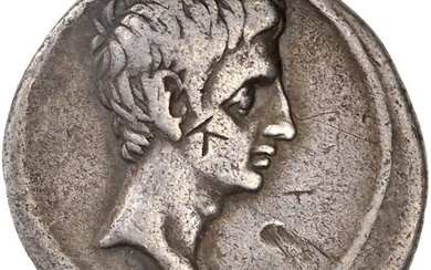 Roman Empire - AR Denarius, Octavianus, c. 30-29 BC