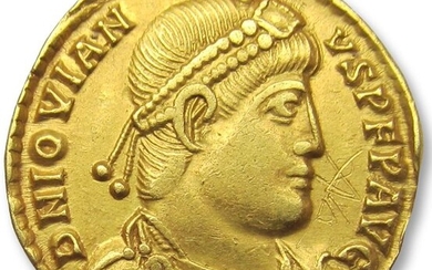 Roman Empire. Jovian (AD 363-364). AV Solidus,Sirmium mint AD 363-364 - rare cointype from a scarcer emperor