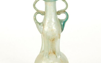 Roman Glass Vase w/ Double Loop Handles
