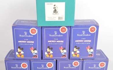 Royal Doulton 1928-1998 Mickey Mouse Figure Collection (8)