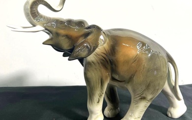Royal Dux Bohemia Porcelain Elephant Figure