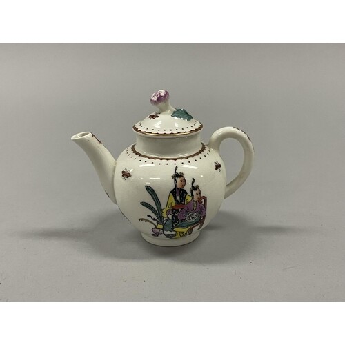 Royal Worcester china 18th century revival miniature teapot,...