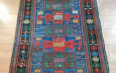 Rug, Kazak - Carpet - 250 cm - 148 cm - Wool on Wool - Second half 19th century