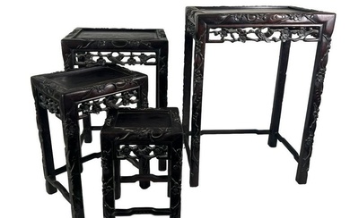 SET OF CHINESE ANTIQUE NEST OF TABLES
