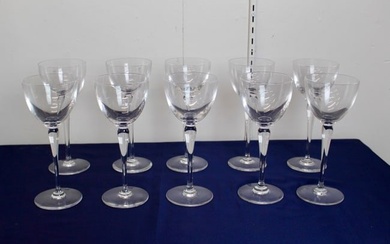 Saint Louis Red Wine Glasses Etched On Bottom St LOUIS GLASSWARE