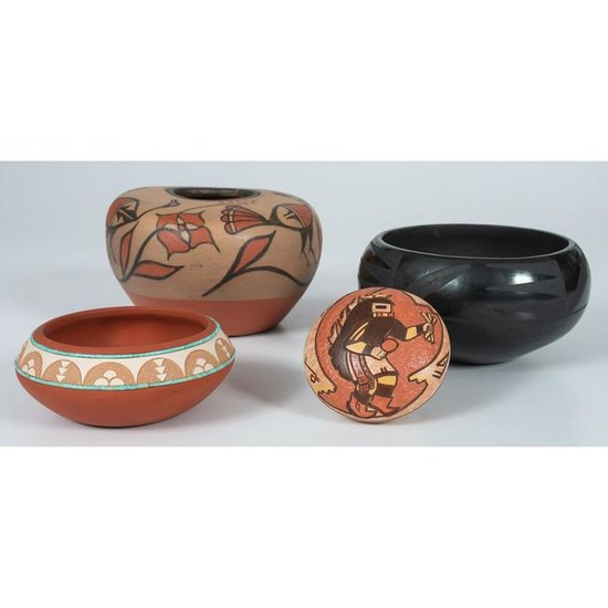 San Ildefonso, Kewa, and Hopi Pottery Jars