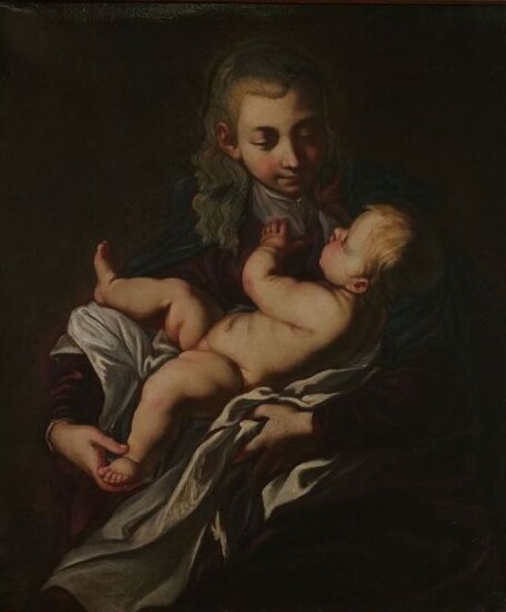 Scuola Italiana XVII secolo - Madonna con Bambino