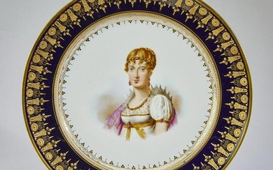 Sevres 'Marie Louise' porcelain plate, ca 1804