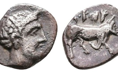 Sicily, Panormos as Ziz, c. 405-380 BC. AR Litra (11 mm, 0.82 g).