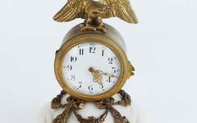 Small French Bronze Table Clock