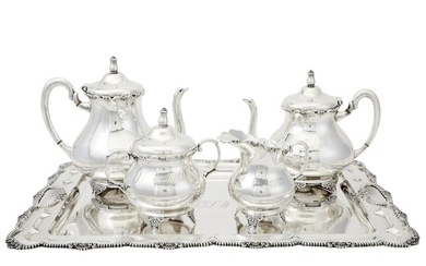 South American Silver Tea and Coffee Service Mid 20th century