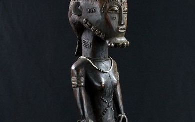 Statue(s) - Wood - Asie Usu - Baoulé - Ivory Coast