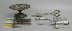 Sterling Silver Compote, Spoon and Utensils (Handles