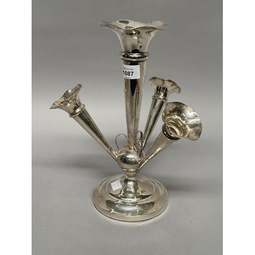 Sterling silver epergne - marked for Birmingham, approx 28cm...