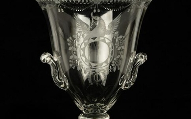 Steuben Strawberry Mansion Trophy Vase