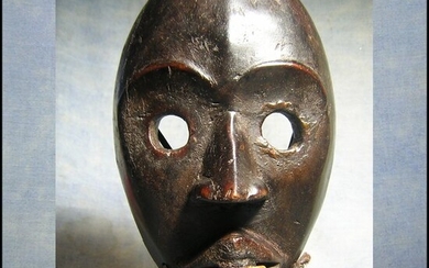 Superb mask - Very hard wood - Qualité Premium 20cm - socle offert - Dan - Ivory Coast