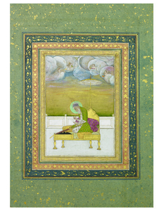 THE EMPEROR AURANGZEB IN OLD AGE, PAINTING MUGHAL INDIA, CIRCA 1700; CALLIGRAPHY SIGNED YAQUT BIN QANKHAN, DATED AH 1140/1728-29 AD