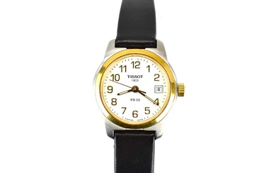 TISSOT; a ladies' wristwatch, model no. J326/426K 12719, the white...
