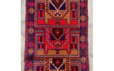 Tappeto preghiera Afghan, Turkestan occidentale, secolo XX (cm 140x81) (difetti)