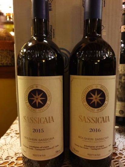Tenuta San Guido, Sassicaia; 2015 & 2016 - Bolgheri - 2 Bottles (0.75L)