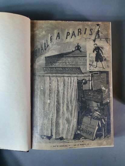 DIABLE À PARIS (Le). Paris et les Parisiens. Paris, J. Hetzel, 1845. 2 volumes grand...
