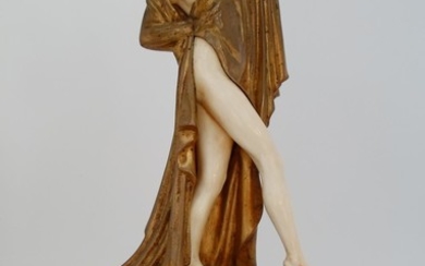 Theodor Stundl (Austria,1875-1934), 'In Pose', carved ivory and bronze figure.