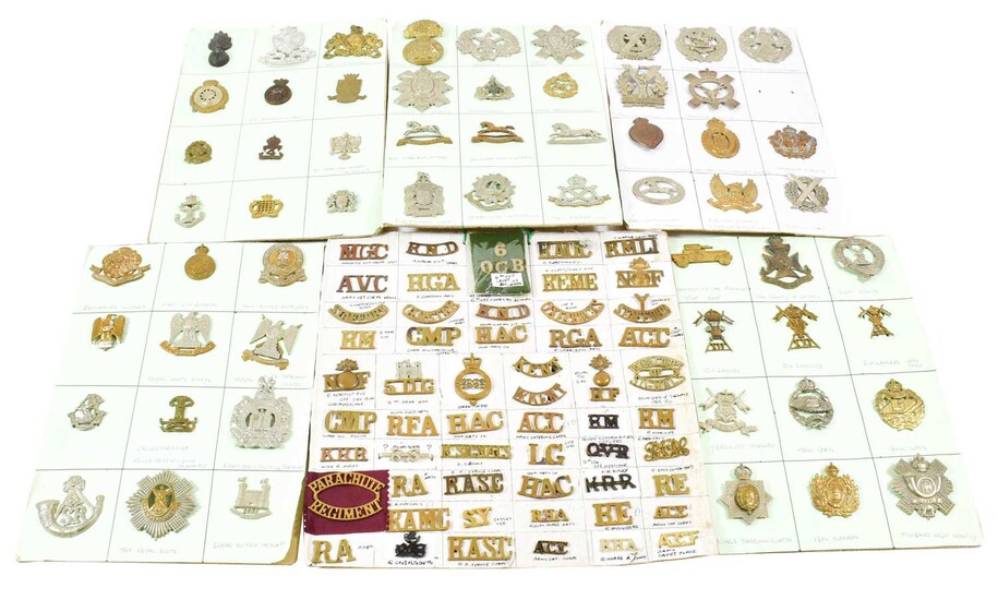A Collection of Fifty Nine Pre-1953 Cap and Glengarry Badges