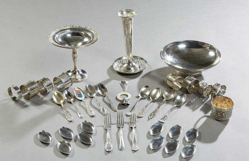Thirty-Nine Pieces of Sterling Silver, 20th c.