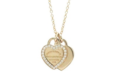Tiffany Return To Tiffany Pink Gold (18K) Diamond Men Women Fashion Pendant Necklace (Pink Gold)