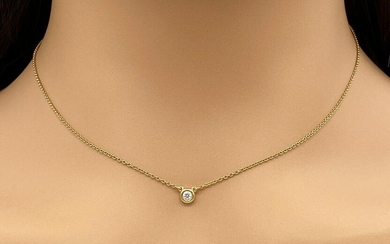 Tiffany & Co. Circle Diamond 18k Gold Pendant