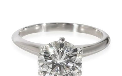 Tiffany & Co. Solitaire Diamond Engagement Ring in Platinum I VS1 2.17 CTW