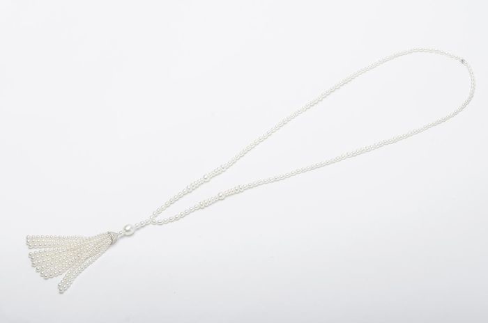 Tiffany & Co. Ziegfeld Collection Pearl Tassel Necklace Silver - Necklace