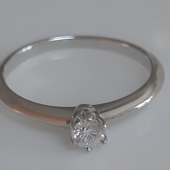 Tiffany - pt950 Platinum - Ring - 0.19 ct Diamond