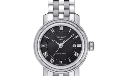 Tissot - T-Classic Bridgeport Automatic Watch Black Dial Steel - T0970071105300 - Women - Brand NEW