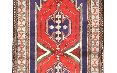 Tribal Geometric Home Studio Office 3'6X6'6 Vintage Oriental Rug Wool Carpet