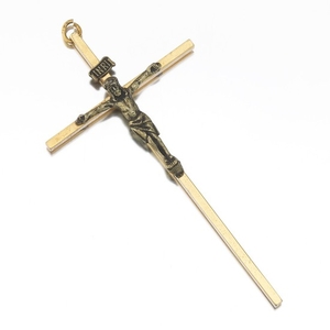 Vintage Gold Plated Large Crucifix